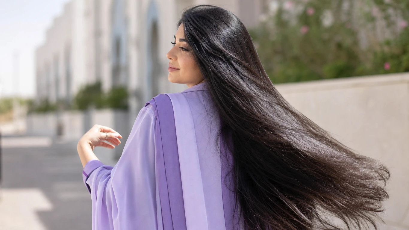 شعر صحي بعد الاستخدام المنتظم للبلسم